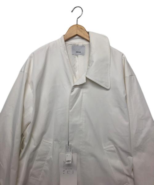 08sircus（ゼロエイトサーカス）08sircus (ゼロエイトサーカス) アシメトリーカラートレンチコート ホワイト サイズ:０の古着・服飾アイテム