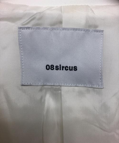 08sircus（ゼロエイトサーカス）08sircus (ゼロエイトサーカス) アシメトリーカラートレンチコート ホワイト サイズ:０の古着・服飾アイテム