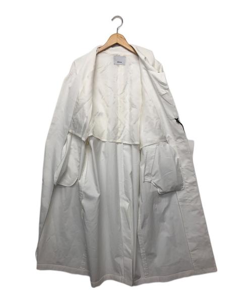 08sircus（ゼロエイトサーカス）08sircus (ゼロエイトサーカス) アシメトリーカラートレンチコート ホワイト サイズ:０の古着・服飾アイテム