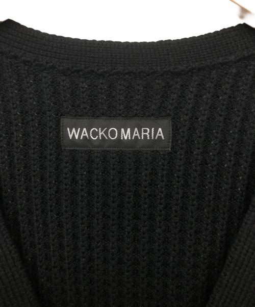WACKO MARIA（ワコマリア）WACKO MARIA (ワコマリア) ワッフルニットカーディガン ブラック サイズ:XLの古着・服飾アイテム