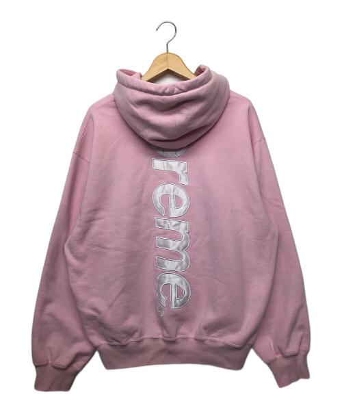 SUPREME（シュプリーム）SUPREME (シュプリーム) バックロゴプルオーバーパーカー ピンク サイズ:Mの古着・服飾アイテム