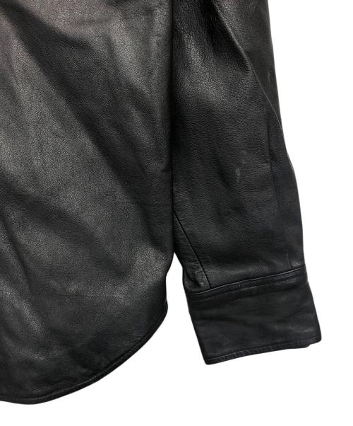 LEVI'S RED（リーバイス レッド）LEVI'S RED (リーバイス レッド) カウレザーウエスタンシャツ ブラック サイズ:Mの古着・服飾アイテム