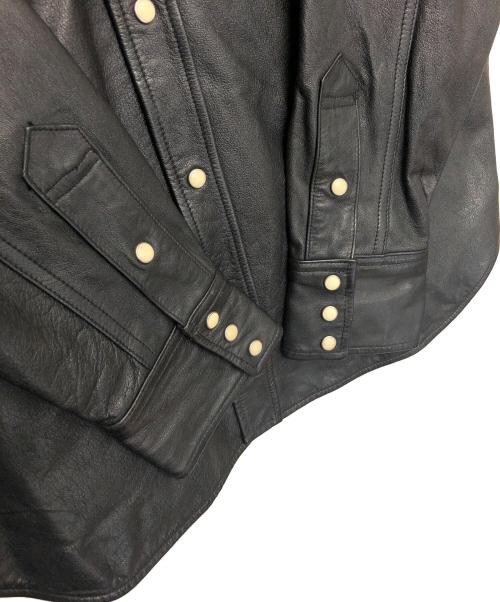 LEVI'S RED（リーバイス レッド）LEVI'S RED (リーバイス レッド) カウレザーウエスタンシャツ ブラック サイズ:Mの古着・服飾アイテム