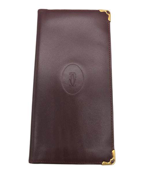 Cartier（カルティエ）Cartier (カルティエ) マスト　札入れ ボルドーの古着・服飾アイテム