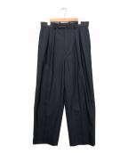 STEVEN ALANスティーブンアラン）の古着「ヴィンテージツイル インツープリーツ ドレス トラウザーズ」｜グレー