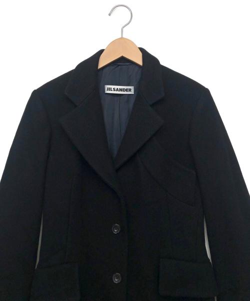 JIL SANDER（ジルサンダー）JIL SANDER (ジルサンダー) カシミヤ混チェスターコート ブラック サイズ:36の古着・服飾アイテム