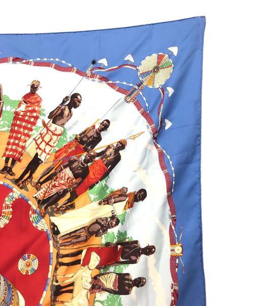 HERMES（エルメス）HERMES (エルメス) カレ90　ケニアの真珠　スカーフ サイズ:FREEの古着・服飾アイテム