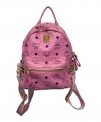 MCMエムシーエム）の古着「スタッズリュック」｜ピンク