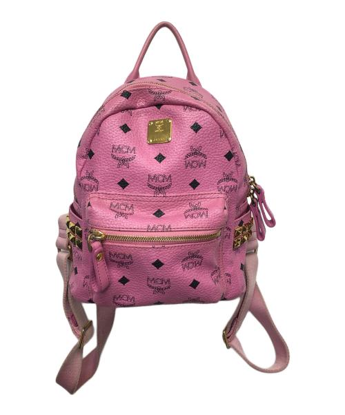 MCM（エムシーエム）MCM (エムシーエム) スタッズリュック ピンクの古着・服飾アイテム