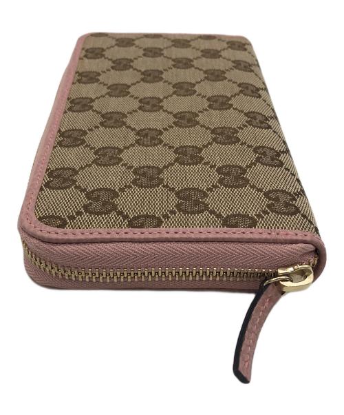 GUCCI（グッチ）GUCCI (グッチ) 長財布 ベージュ×ピンクの古着・服飾アイテム