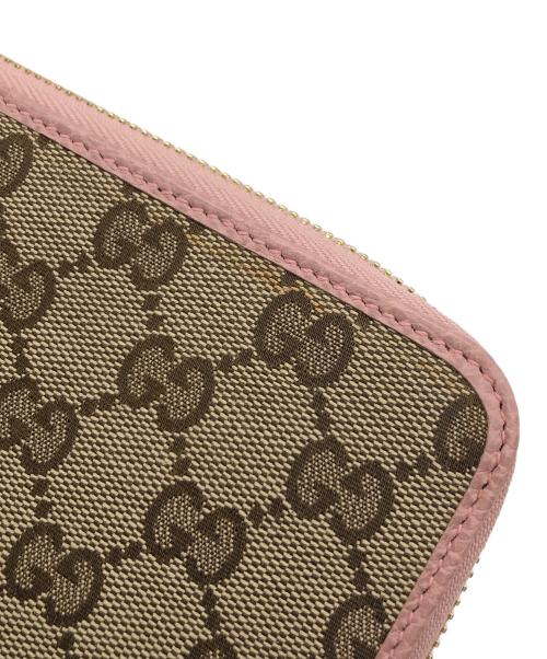 GUCCI（グッチ）GUCCI (グッチ) 長財布 ベージュ×ピンクの古着・服飾アイテム