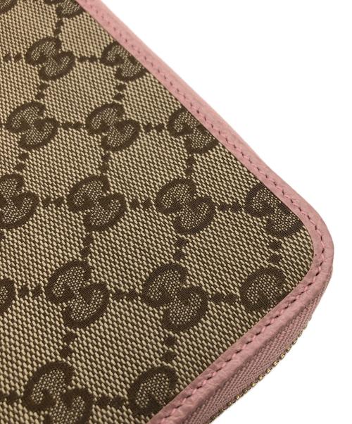 GUCCI（グッチ）GUCCI (グッチ) 長財布 ベージュ×ピンクの古着・服飾アイテム