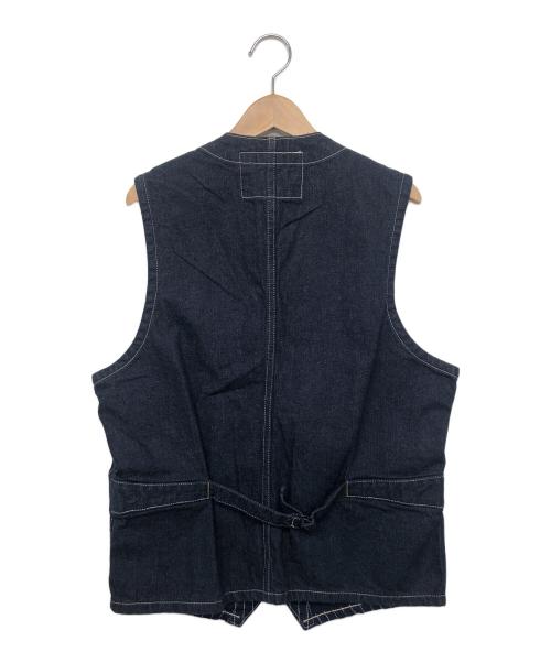 SUGAR CANE（シュガーケーン）SUGAR CANE (シュガーケーン) ウォバッシュストライプワークベスト ネイビー サイズ:38の古着・服飾アイテム