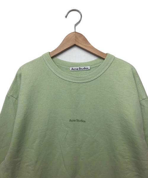 Acne studios（アクネ ストゥディオス）ACNE STUDIOS (アクネ ストゥディオス) ロゴスウェット 黄緑 サイズ:XXSの古着・服飾アイテム
