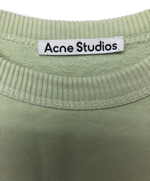 Acne studios（アクネ ストゥディオス）ACNE STUDIOS (アクネ ストゥディオス) ロゴスウェット 黄緑 サイズ:XXSの古着・服飾アイテム