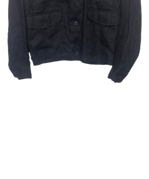 ISSEY MIYAKE（イッセイミヤケ）ISSEY MIYAKE (イッセイミヤケ) リネンジャケット ネイビー サイズ:Mの古着・服飾アイテム