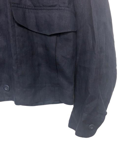 ISSEY MIYAKE（イッセイミヤケ）ISSEY MIYAKE (イッセイミヤケ) リネンジャケット ネイビー サイズ:Mの古着・服飾アイテム