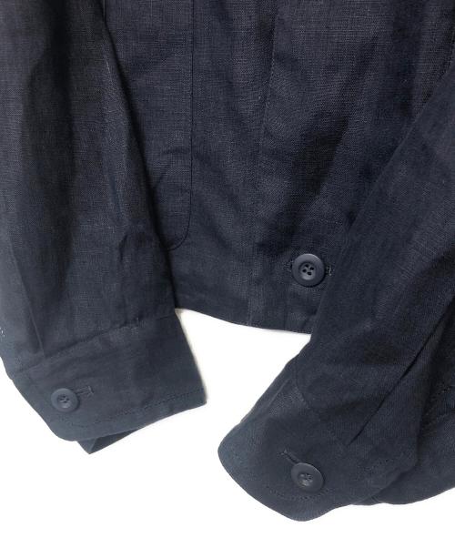 ISSEY MIYAKE（イッセイミヤケ）ISSEY MIYAKE (イッセイミヤケ) リネンジャケット ネイビー サイズ:Mの古着・服飾アイテム