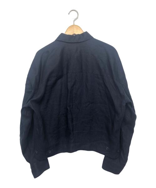 ISSEY MIYAKE（イッセイミヤケ）ISSEY MIYAKE (イッセイミヤケ) リネンジャケット ネイビー サイズ:Mの古着・服飾アイテム
