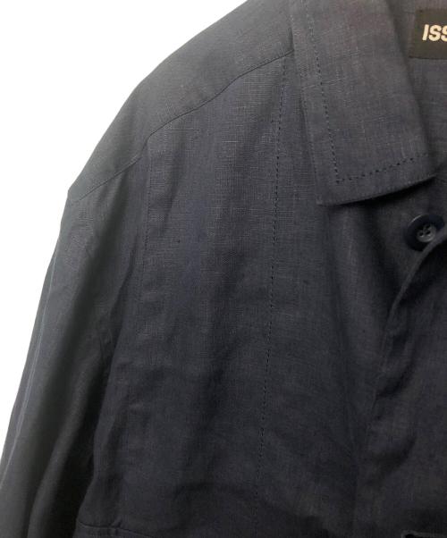 ISSEY MIYAKE（イッセイミヤケ）ISSEY MIYAKE (イッセイミヤケ) リネンジャケット ネイビー サイズ:Mの古着・服飾アイテム