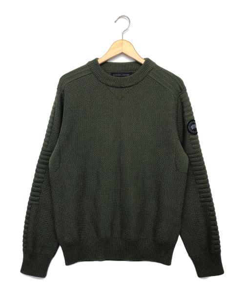 CANADA GOOSE（カナダグース）CANADA GOOSE (カナダグース) 厚手ニット オリーブ サイズ:Mの古着・服飾アイテム