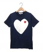 PLAY COMME des GARCONSプレイコムデギャルソン）の古着「半袖カットソー」｜ネイビー