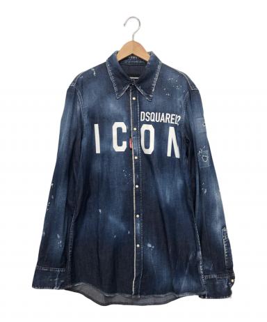 中古・古着通販】DSQUARED2 (ディースクエアード) デニムシャツ ブルー