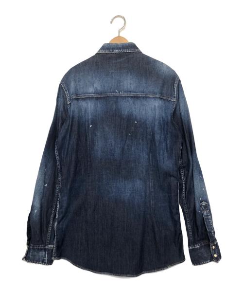 DSQUARED2（ディースクエアード）DSQUARED2 (ディースクエアード) デニムシャツ ブルー サイズ:48の古着・服飾アイテム