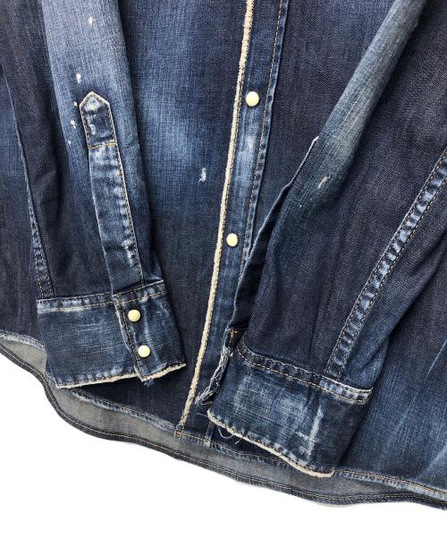 DSQUARED2（ディースクエアード）DSQUARED2 (ディースクエアード) デニムシャツ ブルー サイズ:48の古着・服飾アイテム