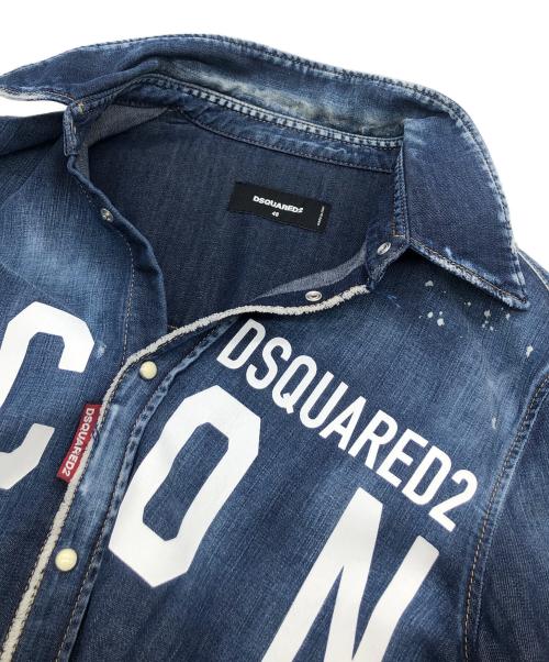 DSQUARED2（ディースクエアード）DSQUARED2 (ディースクエアード) デニムシャツ ブルー サイズ:48の古着・服飾アイテム