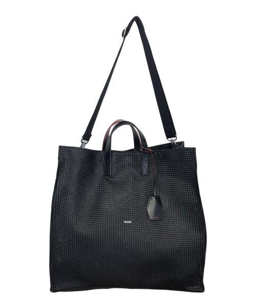 hALON（アーロン）hALON (アーロン) メッシュトートバッグ ブラックの古着・服飾アイテム