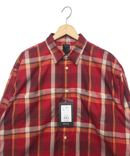 DIVERSE（DIVERSE）DIVERSE (DIVERSE) Tech Work Shirts Flannel Plaids レッド サイズ:L 未使用品の古着・服飾アイテム