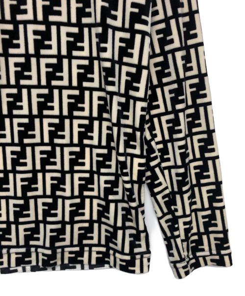 FENDI（フェンディ）FENDI (フェンディ) ベロアカットソー ブラック×ホワイト サイズ:38の古着・服飾アイテム
