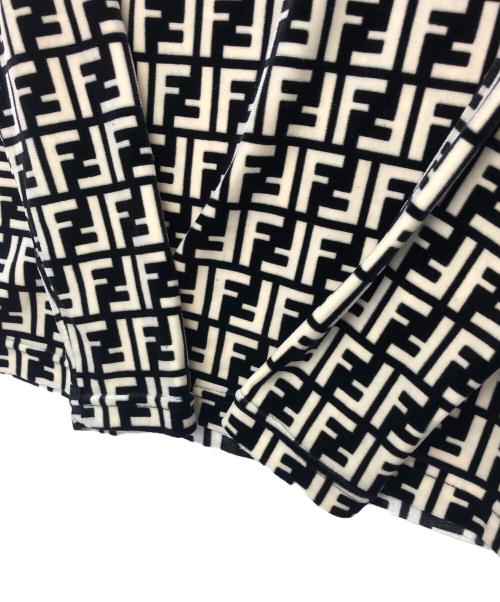 FENDI（フェンディ）FENDI (フェンディ) ベロアカットソー ブラック×ホワイト サイズ:38の古着・服飾アイテム