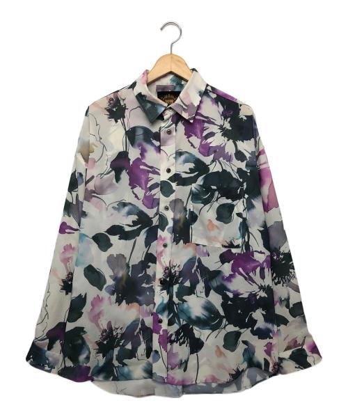 MAISON SPECIAL（メゾンスペシャル）MAISON SPECIAL (メゾンスペシャル) 長袖シャツ ホワイト×パープル サイズ:1の古着・服飾アイテム