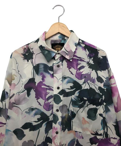 MAISON SPECIAL（メゾンスペシャル）MAISON SPECIAL (メゾンスペシャル) 長袖シャツ ホワイト×パープル サイズ:1の古着・服飾アイテム