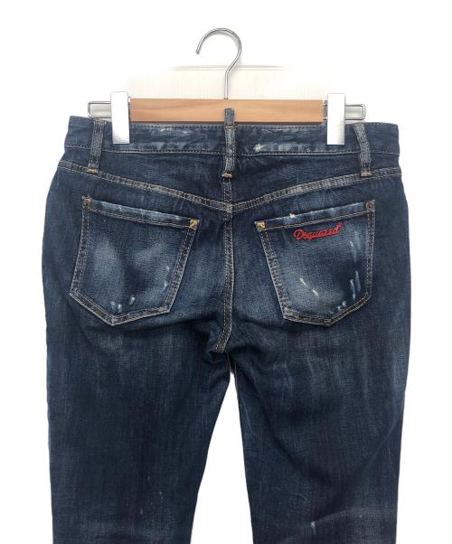 DSQUARED2（ディースクエアード）DSQUARED2 (ディースクエアード) S75LB0071　ダメージ加工ジーンズ ネイビー サイズ:40の古着・服飾アイテム