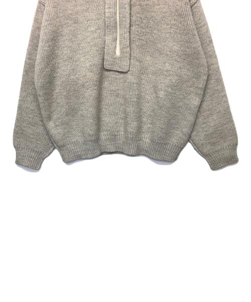 UNUSED（アンユーズド）UNUSED (アンユーズド) ハーッフジップニット ライトグレー サイズ:３の古着・服飾アイテム