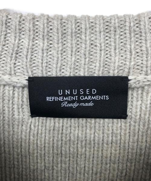 UNUSED（アンユーズド）UNUSED (アンユーズド) ハーッフジップニット ライトグレー サイズ:３の古着・服飾アイテム