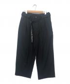 TIGHTBOOTH PRODUCTIONタイトブースプロダクション）の古着「ベルト付パンツ」｜ブラック