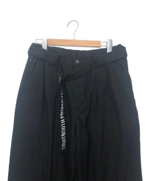 TIGHTBOOTH PRODUCTION（タイトブースプロダクション）TIGHTBOOTH PRODUCTION (タイトブースプロダクション) ベルト付パンツ ブラック サイズ:Lの古着・服飾アイテム