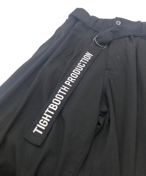 TIGHTBOOTH PRODUCTION（タイトブースプロダクション）TIGHTBOOTH PRODUCTION (タイトブースプロダクション) ベルト付パンツ ブラック サイズ:Lの古着・服飾アイテム