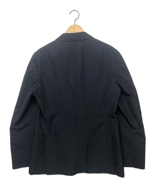 Salvatore Ferragamo（サルヴァトーレ フェラガモ）Salvatore Ferragamo (サルヴァトーレ フェラガモ) 50123　シアサッカージャケット ブラック サイズ:48の古着・服飾アイテム