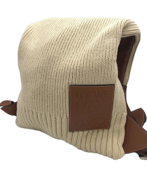 LOEWE（ロエベ）LOEWE (ロエベ) バックパック ベージュ×ブラウンの古着・服飾アイテム