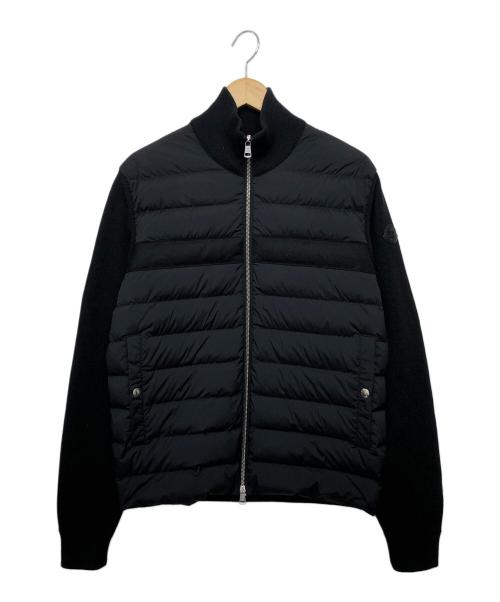 MONCLER（モンクレール）MONCLER (モンクレール) E20919422800 A9095　ニット切替ダウンジャケット ブラック サイズ:Lの古着・服飾アイテム
