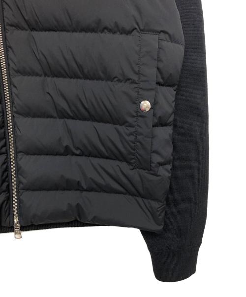 MONCLER（モンクレール）MONCLER (モンクレール) E20919422800 A9095　ニット切替ダウンジャケット ブラック サイズ:Lの古着・服飾アイテム