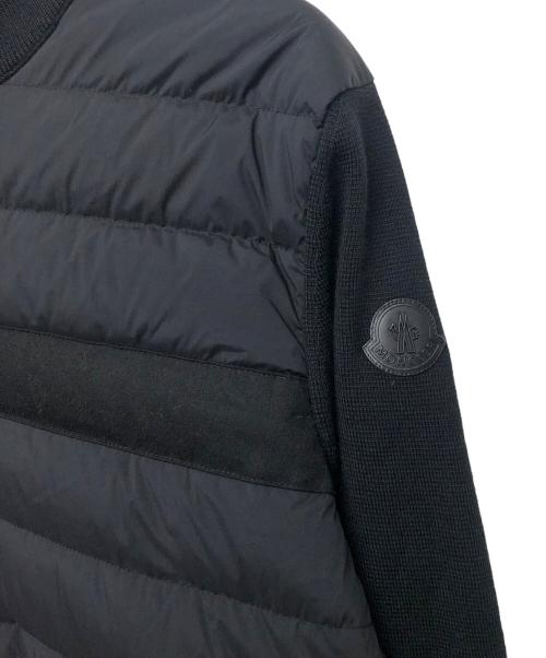 MONCLER（モンクレール）MONCLER (モンクレール) E20919422800 A9095　ニット切替ダウンジャケット ブラック サイズ:Lの古着・服飾アイテム