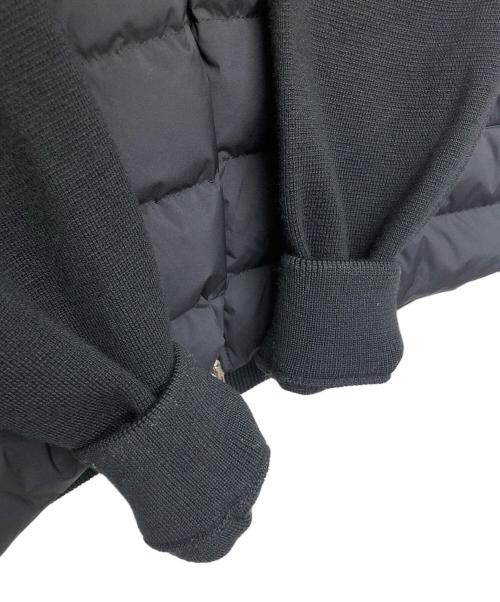 MONCLER（モンクレール）MONCLER (モンクレール) E20919422800 A9095　ニット切替ダウンジャケット ブラック サイズ:Lの古着・服飾アイテム