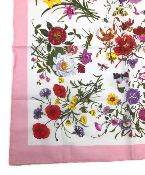 GUCCI（グッチ）GUCCI (グッチ) フローラ　ハンカチ 未使用品の古着・服飾アイテム