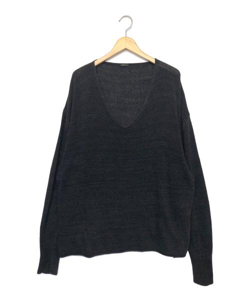 COMOLI（コモリ）COMOLI (コモリ) ブラックVネックニット グレー サイズ:FREEの古着・服飾アイテム